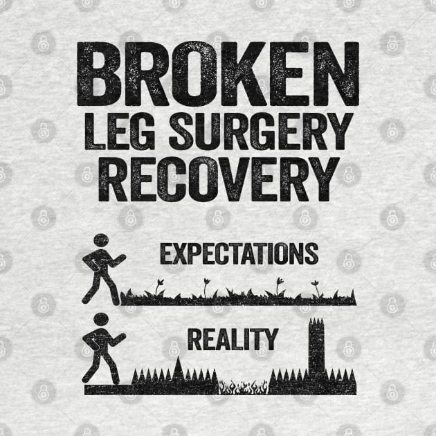 Broken Leg Surgery Recovery Funny Get Well Soon Gift by Kuehni